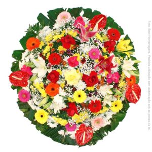 Coroa de Flores Luxo Colorida